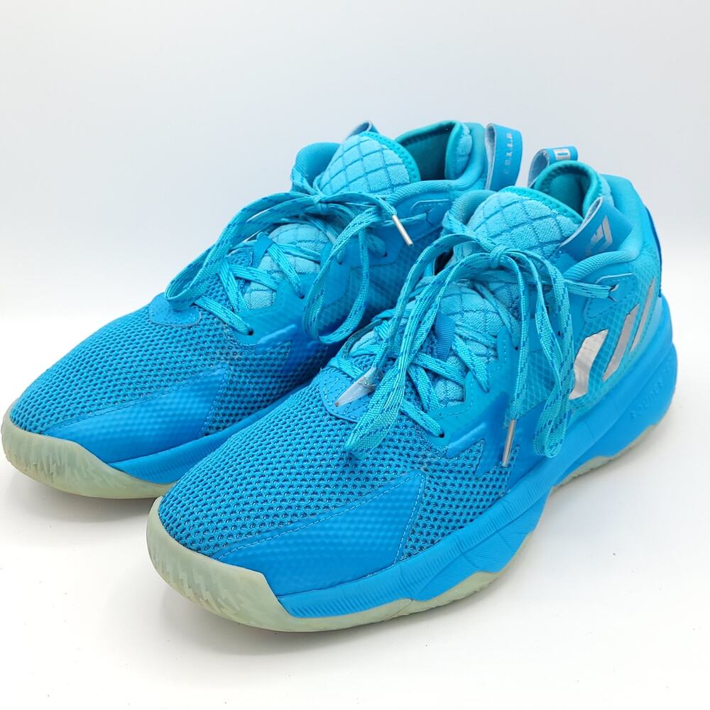 Adidas Dame 8 Young Dolla Blue Cyan Silver Basketball Shoes Mens Size 11 GY6465